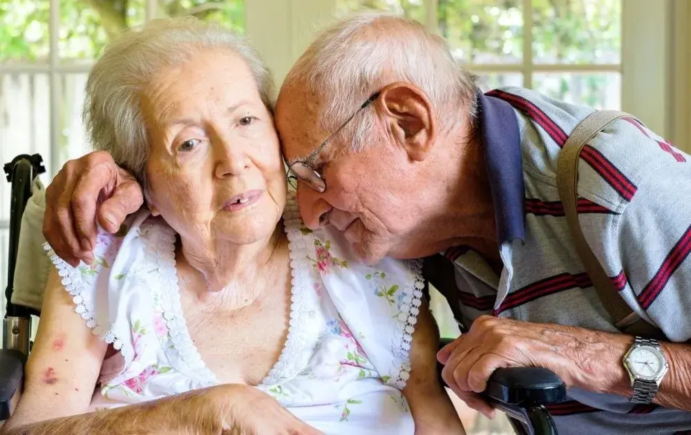 Healthy elderly couple